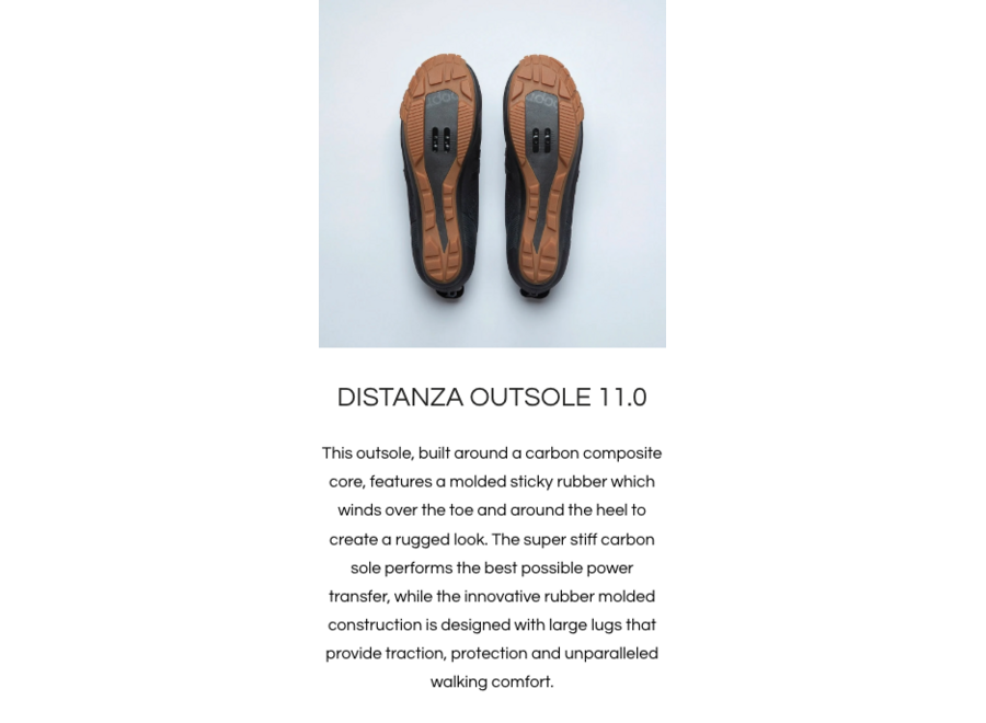 UDOG Distanza Carbon Cycling Shoe Gravel with Laces