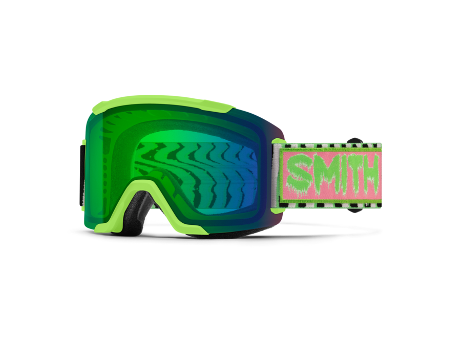 Smith Squad Slime Static Shag Frame ChromaPop Everyday Green Mirror Goggles