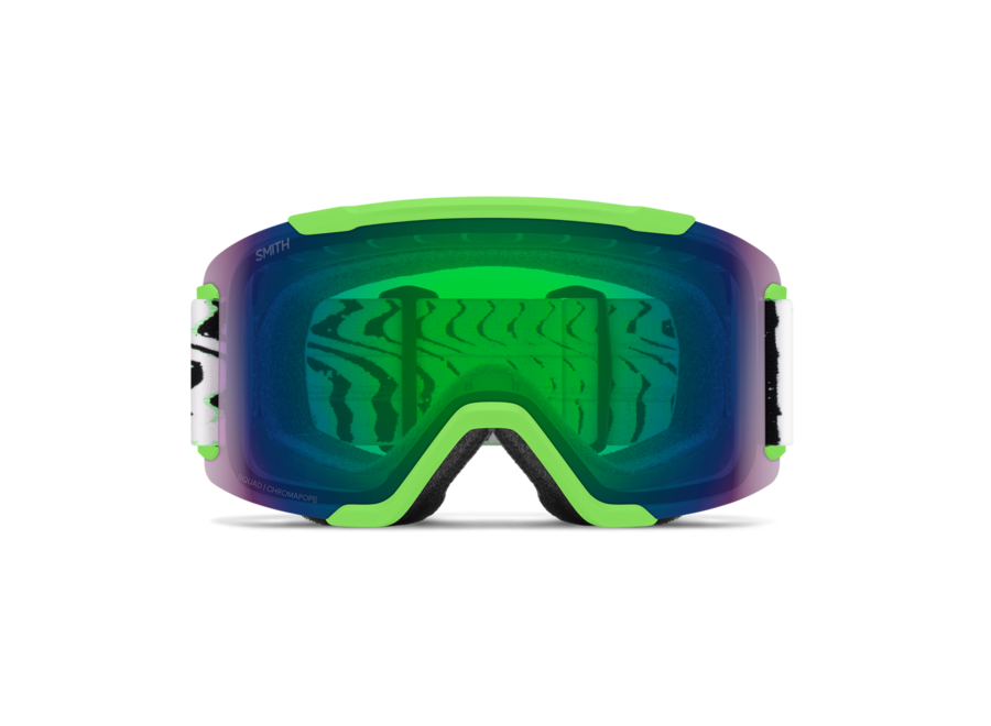 Smith Squad Slime Static Shag Frame ChromaPop Everyday Green Mirror Goggles