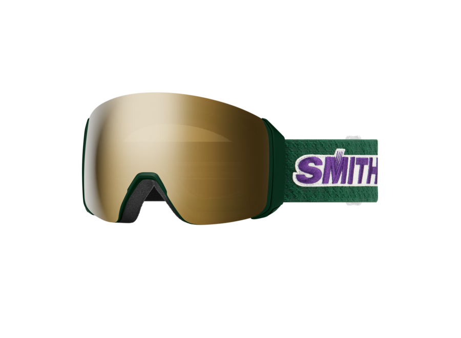 Smith 4D Mag XL Evergreen Retro Classic Frame ChromaPop Sun Black Gold Mirror Goggles