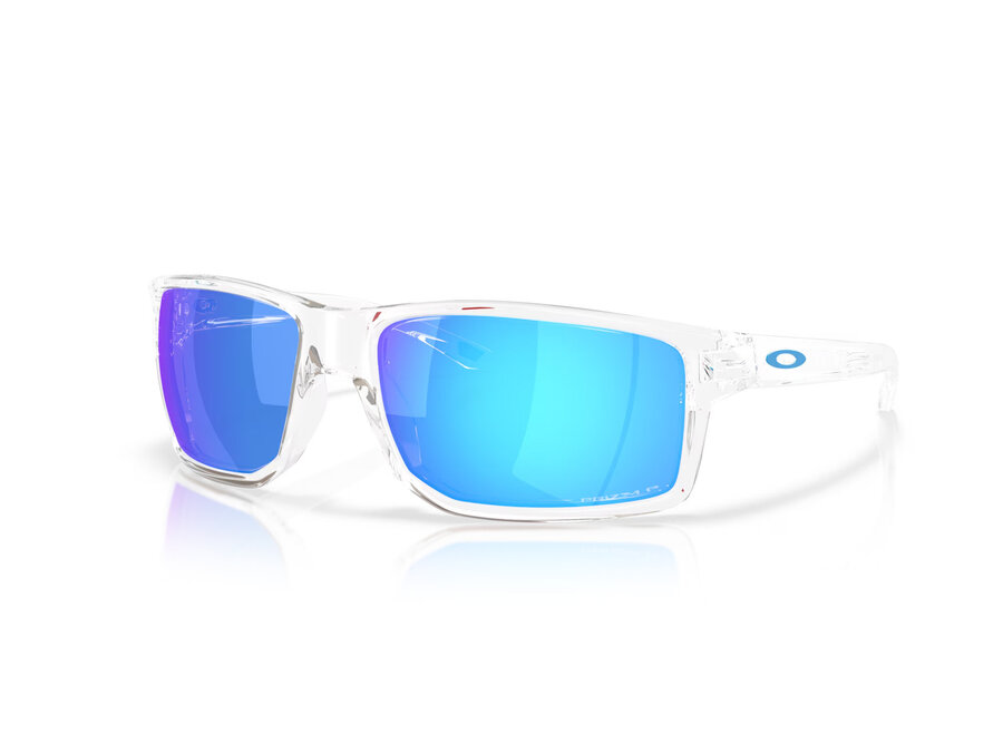 Oakley Gibston XL Clear Frame Prizm Sapphire Polarized Lenses