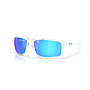 Oakley Gibston XL Clear Frame Prizm Sapphire Polarized Lenses