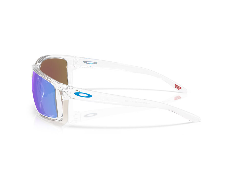 Oakley Gibston XL Clear Frame Prizm Sapphire Polarized Lenses