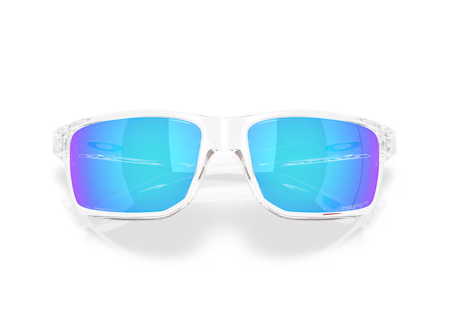 Oakley Gibston XL Clear Frame Prizm Sapphire Polarized Lenses
