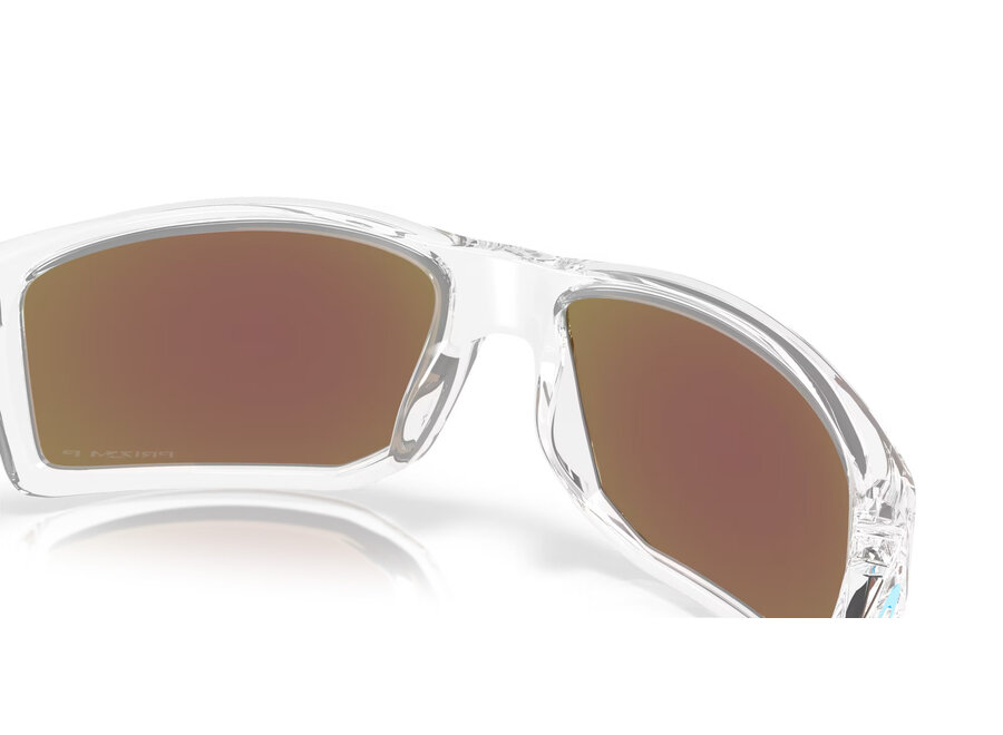 Oakley Gibston XL Clear Frame Prizm Sapphire Polarized Lenses