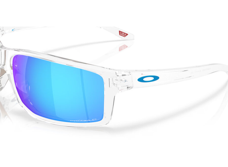 Oakley Gibston XL Clear Frame Prizm Sapphire Polarized Lenses