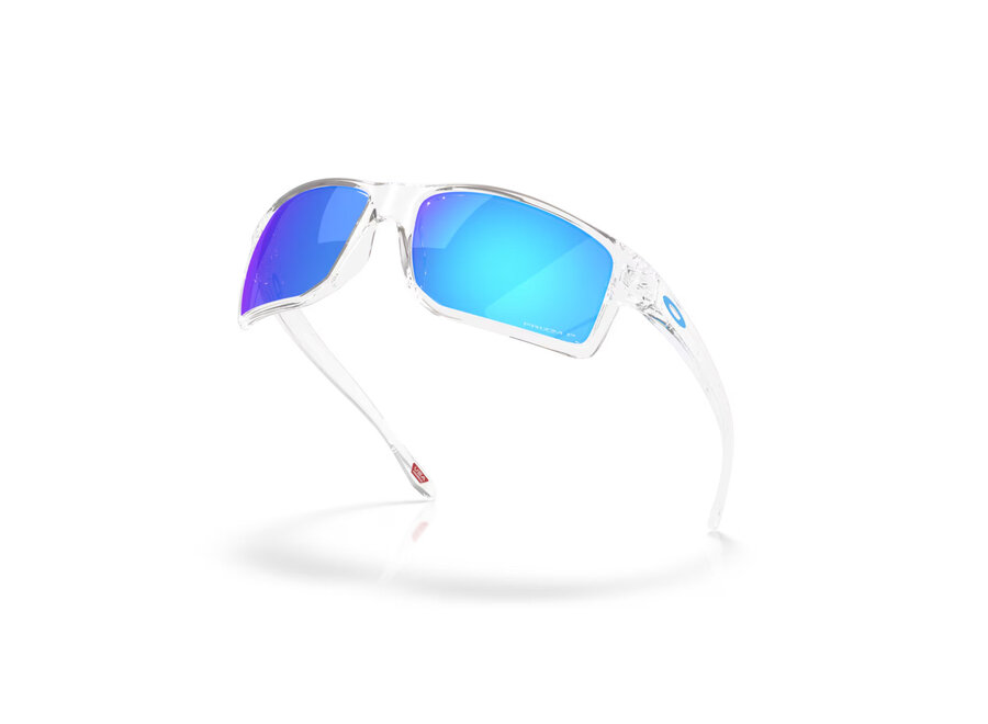 Oakley Gibston XL Clear Frame Prizm Sapphire Polarized Lenses