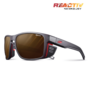 Julbo Shield Translucent Black / Neon Orange REACTIV 2-4 Polarized Sunglasses