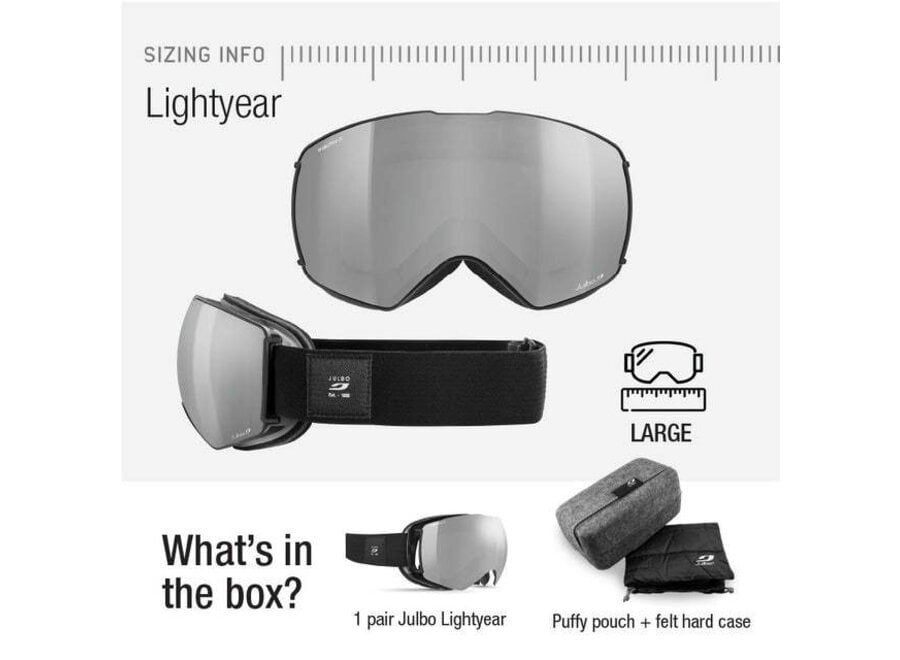 Julbo Lightyear Black / Gray REACTIV 1-3 High Contrast Goggles