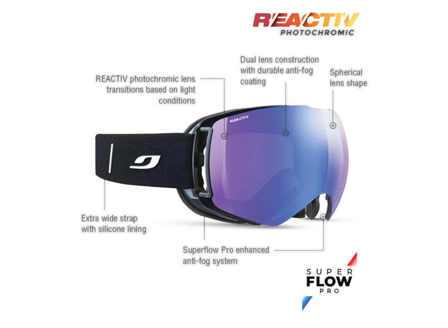 Julbo Lightyear Black / Gray REACTIV 1-3 High Contrast Goggles