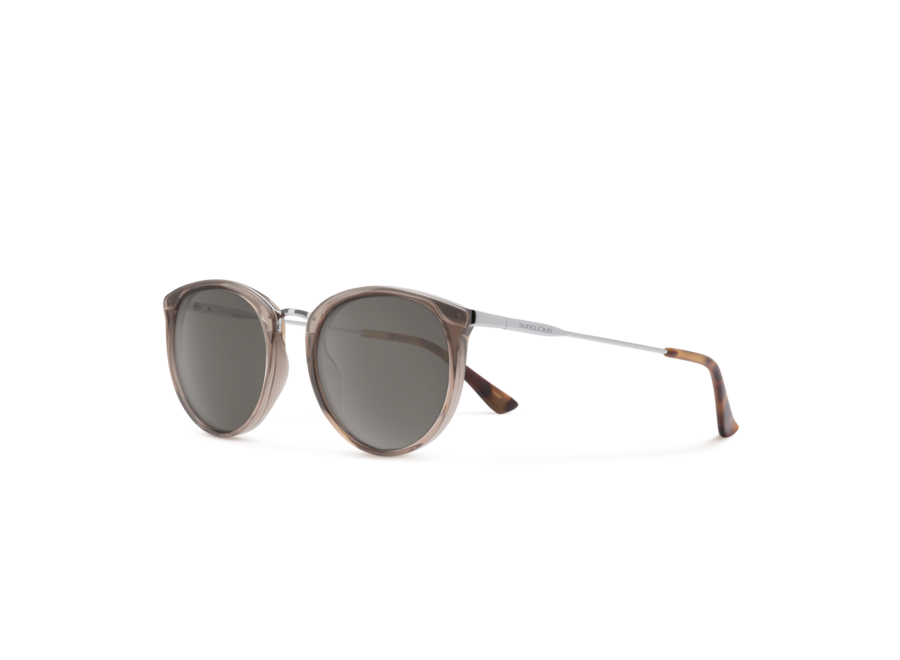 Suncloud Dana Sepia Crystal Frame Polarized Gray Lens Sunglasses