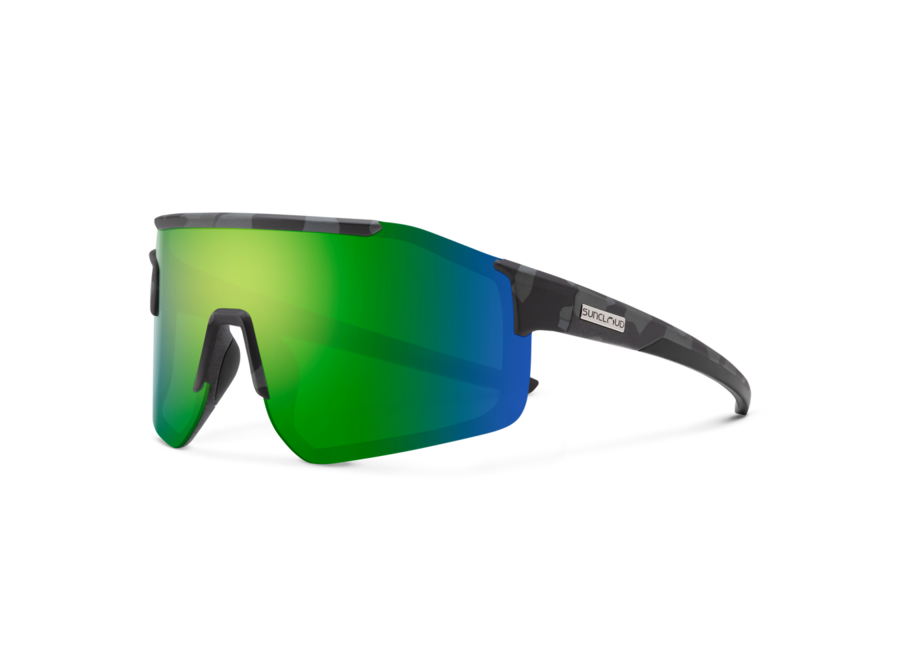 Suncloud Domain Matte Stonefish Polarized Green Mirror Sunglasses