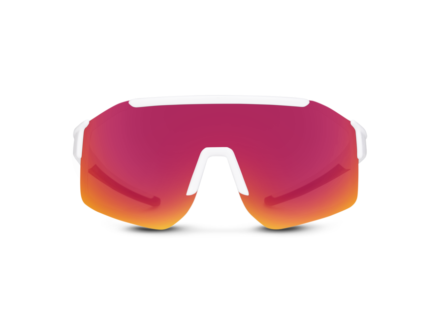 Suncloud Domain White Polarized Red Mirror Sunglasses