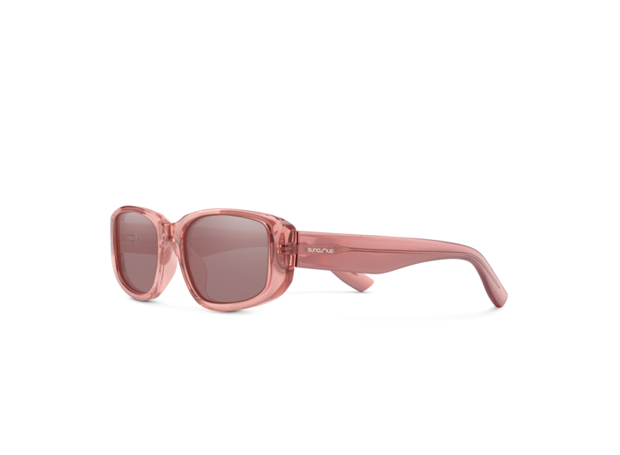 Suncloud Lane Dusty Rose Crystal Frame Polarized Low Light Rose Lens Sunglasses