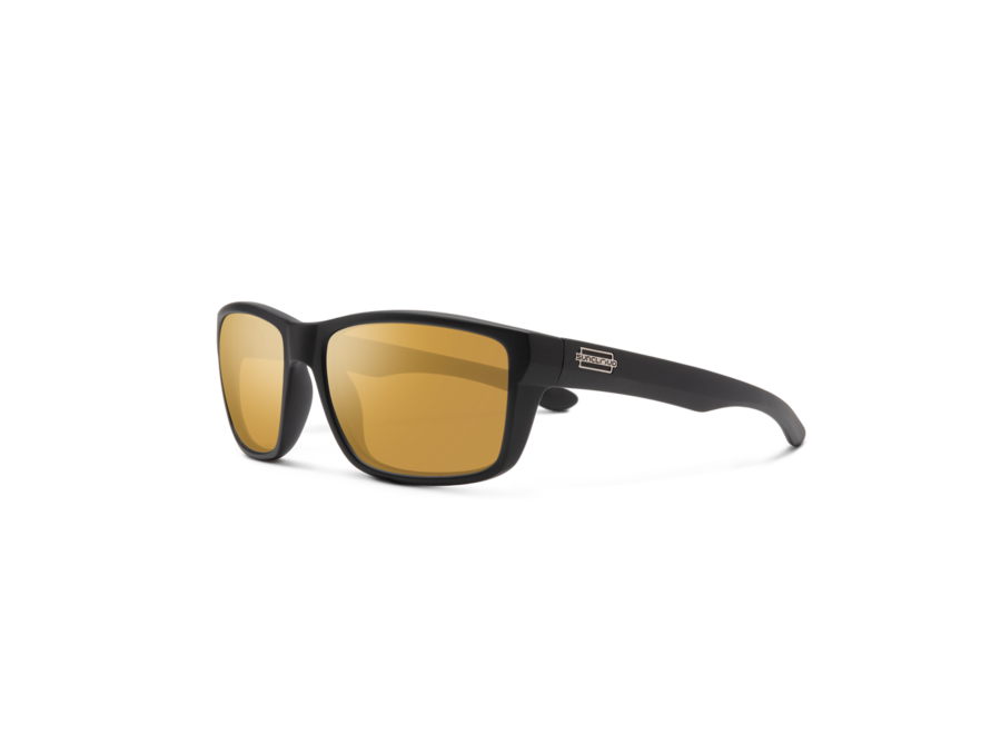 Suncloud Mayor Matte Black Frame Polarized Sienna Mirror Lens Sunglasses
