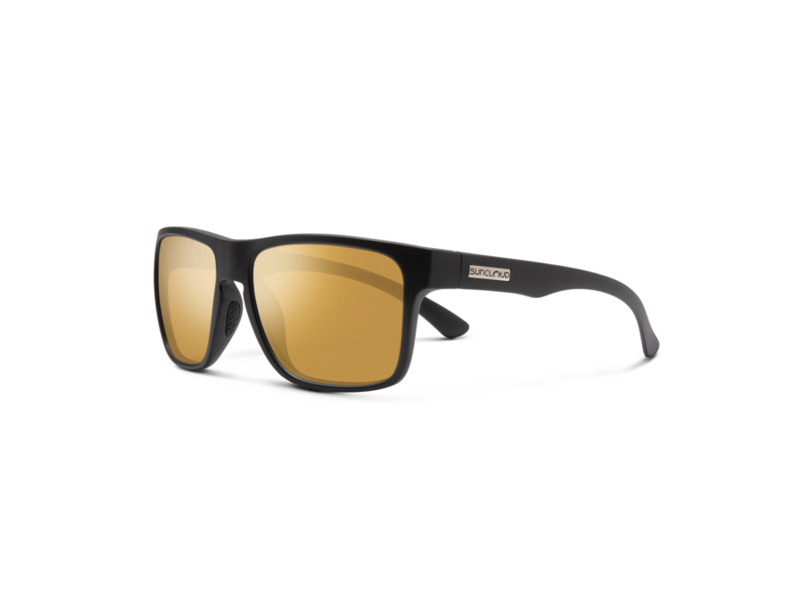Suncloud Rambler Matte Black Polarized Sienna Mirror Sunglasses