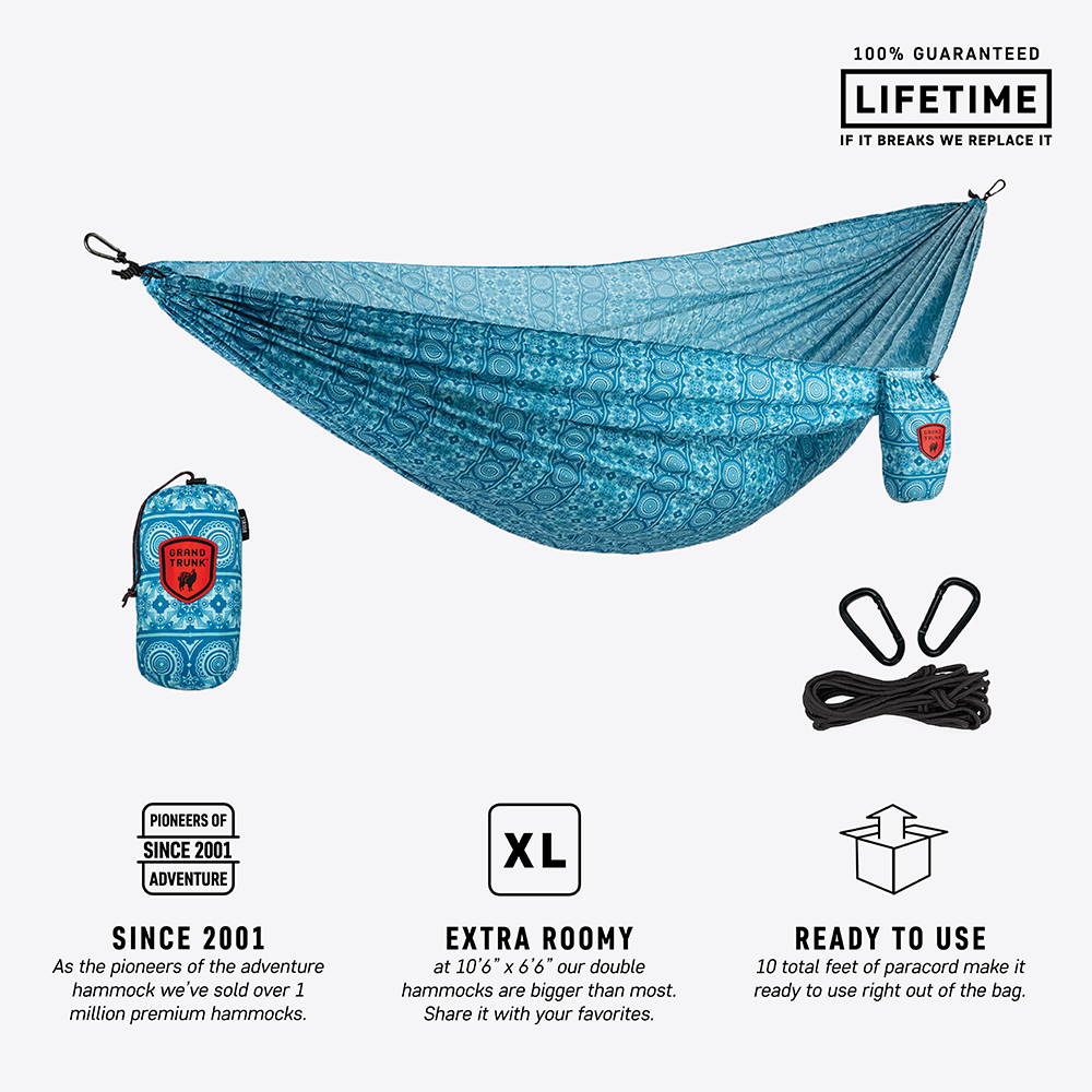 Grand trunk double top parachute nylon hammock