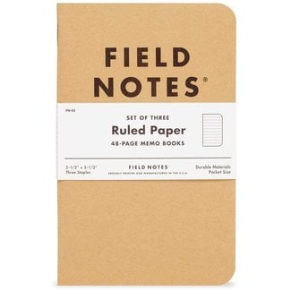 Field Notes Original Kraft 3-Pack Ruled