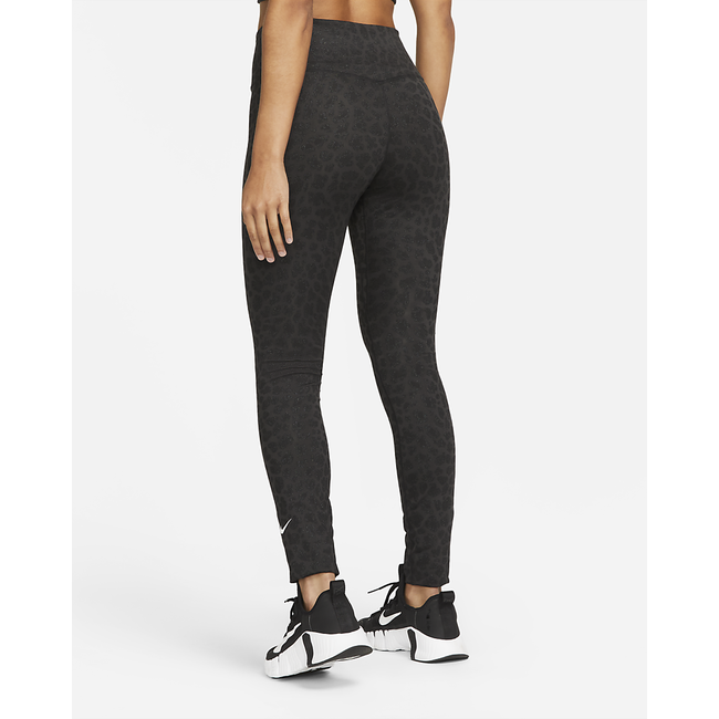 Nike Women's One Dri-Fit Glitter Leopard Mid-Rise Tight