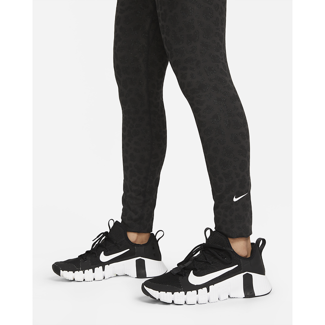 Nike Women's One Dri-Fit Glitter Leopard Mid-Rise Tight