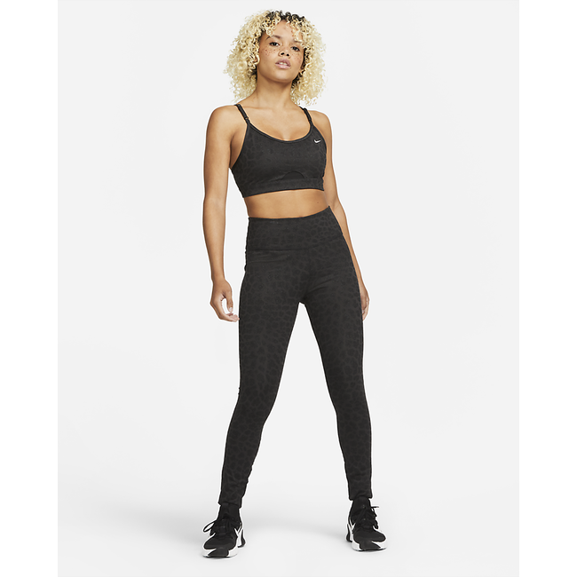Nike Women's One Dri-Fit Glitter Leopard Mid-Rise Tight
