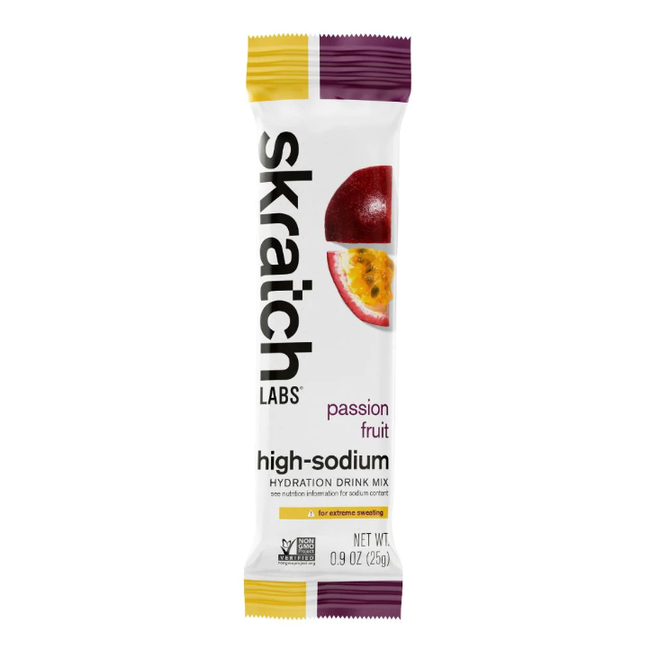 Skratch Labs High-Sodium Hydration Drink Mix Single Passion Fruit