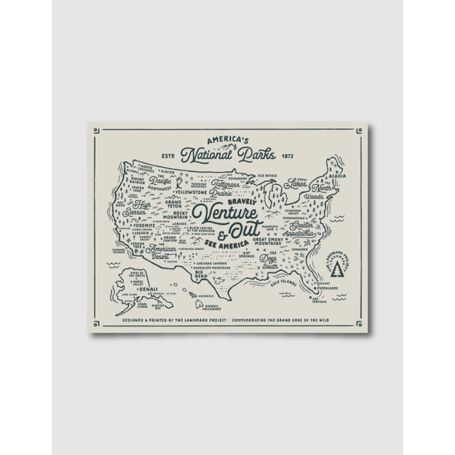 Landmark Project National Park Service NPS Map Poster 18x24