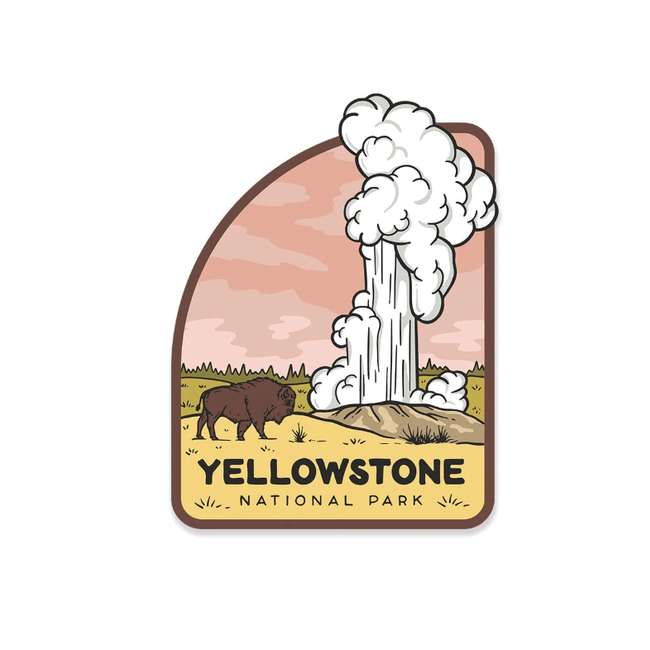 Keep Nature Wild Yellowstone Old Faithful Sticker