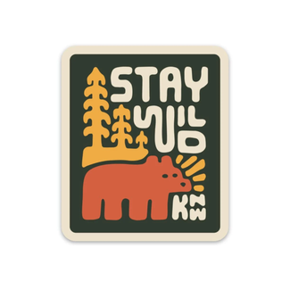 Keep Nature Wild Stay Wild Grizzly Sticker