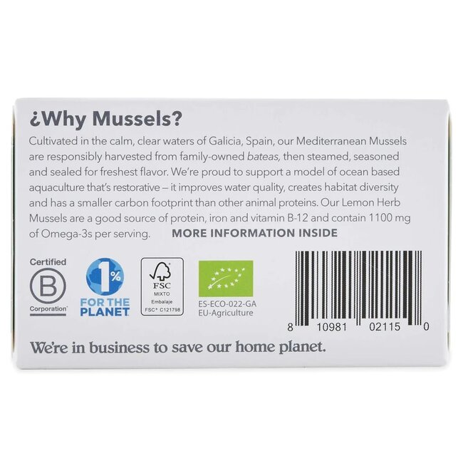 Patagonia Provisions Lemon Herb Mussels