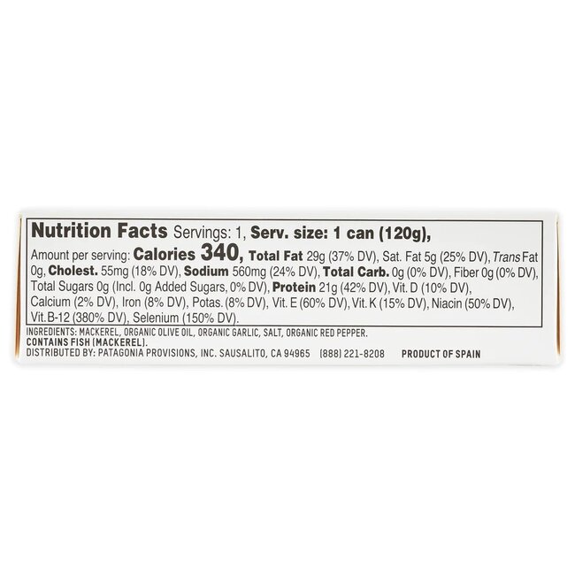 Patagonia Provisions Roasted Garlic Mackerel