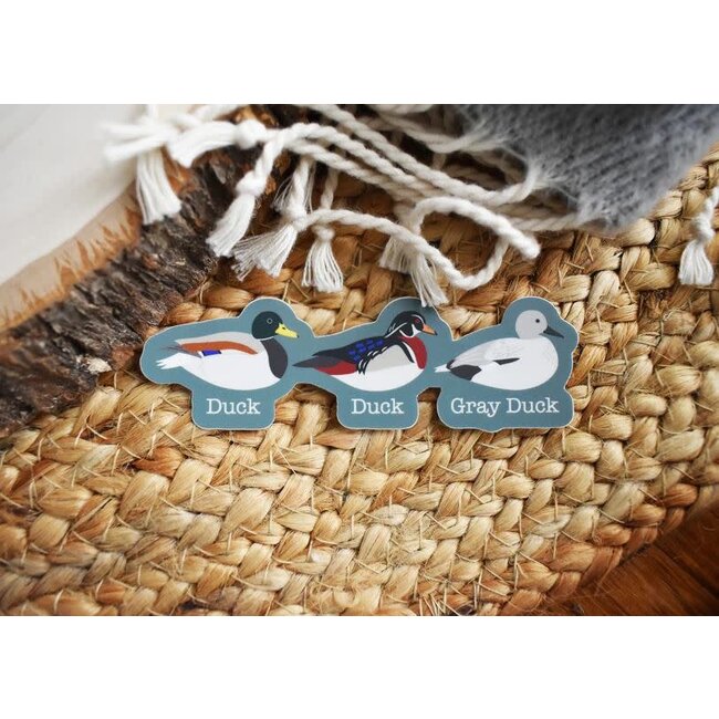 Wild North Co Duck Duck Gray Duck Sticker