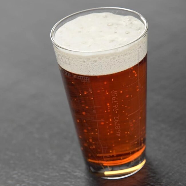 Well Told Fargo Map Pint Glass