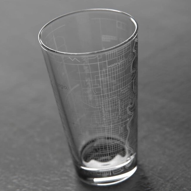 Well Told Fargo Map Pint Glass