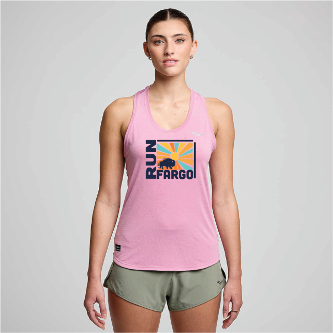 Saucony Women's Run Sunburst Stopwatch Singlet