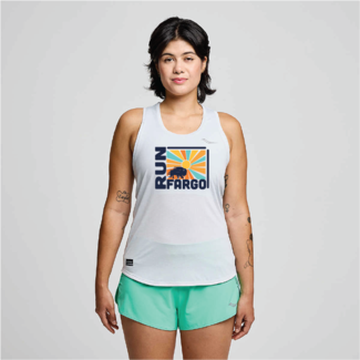 Saucony Women's Run Sunburst Stopwatch Singlet