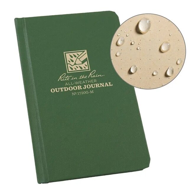 Rite In The Rain Hard Cover Book Dot Grid 4.25" x 6.75" Green