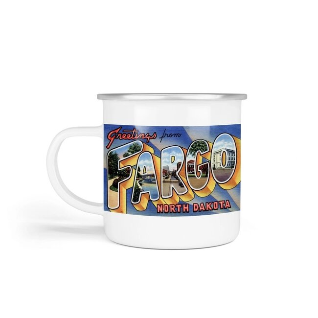 Daisy Mae Designs Greetings from Fargo Enamel Mug