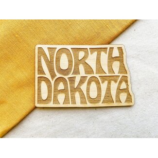 RatherBee North Dakota State Name Magnet
