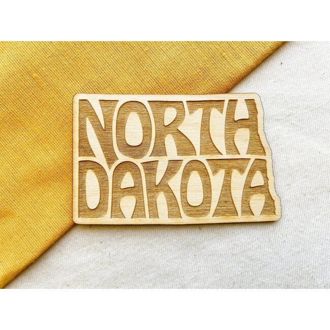 RatherBee North Dakota State Name Magnet
