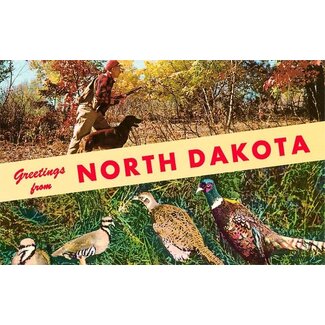 Found Image Press Greetings from Fargo, ND Vintage Image Magnet