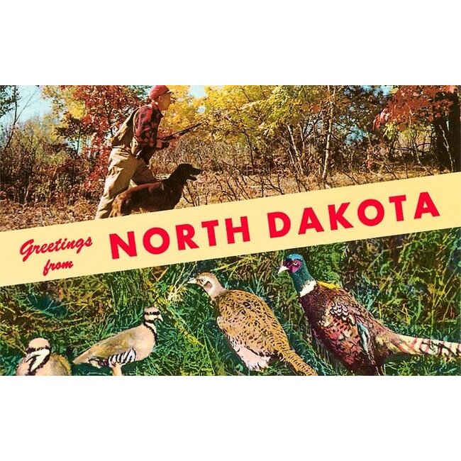 Found Image Press Greetings from Fargo, ND Vintage Image Magnet