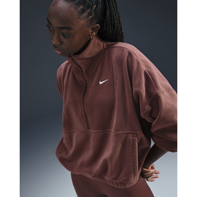 Nike Women's One Therma-FIT Oversized 1/2-Zip Fleece Top