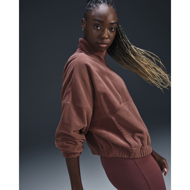 Nike Women's One Therma-FIT Oversized 1/2-Zip Fleece Top