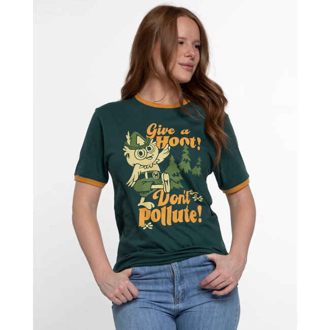 Landmark Project Woodsy Owl Retro Short Sleeve Ringer Tee