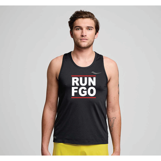 Saucony Men's RUN FGO Stopwatch Singlet