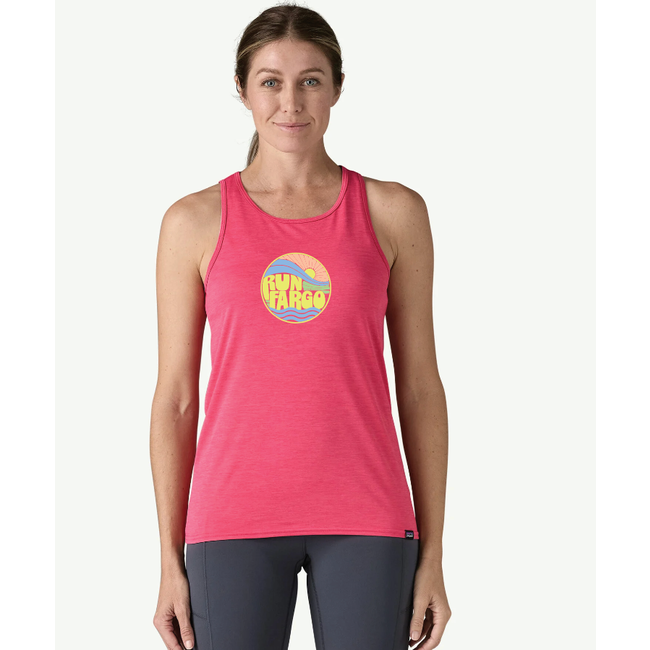 Patagonia Women's Run Fargo Sunny Groove Capilene Cool Daily Tank