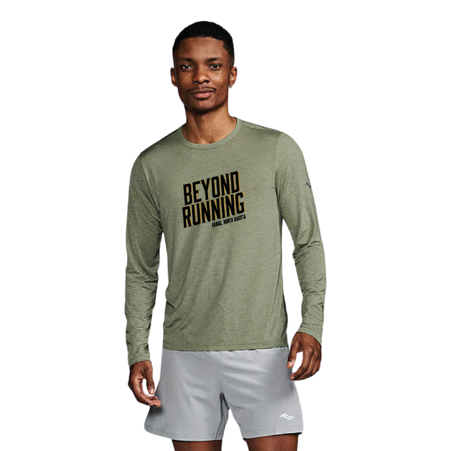 Saucony Men's BR Bourbon Letters Stopwatch Long Sleeve