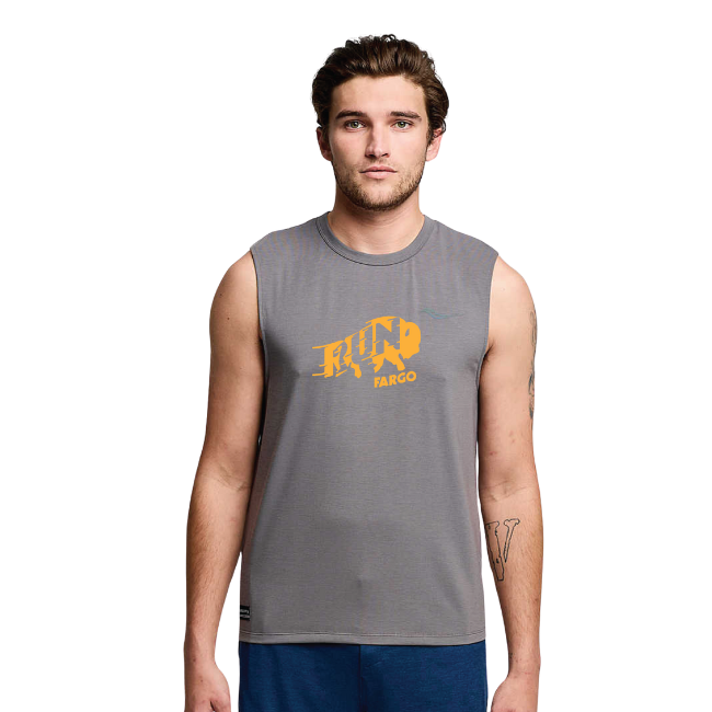Saucony Men's New Run Fargo Bison Triumph Sleeveless