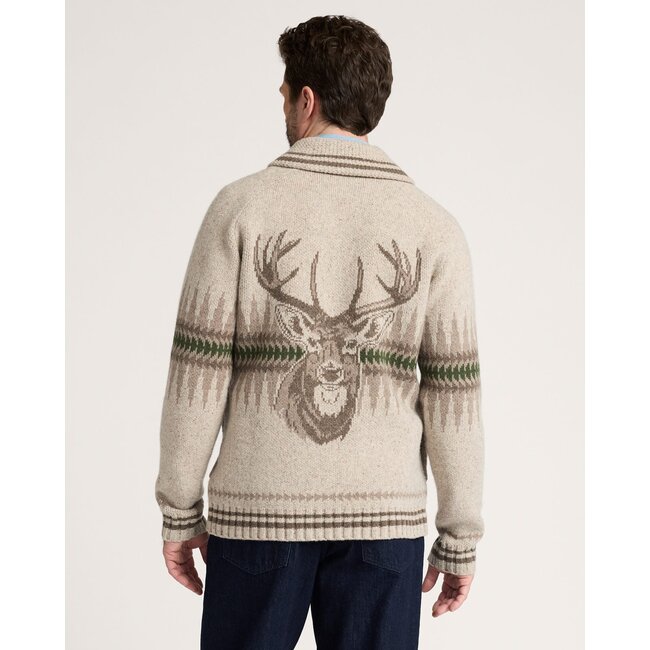 Pendleton Men's Sawtooth Buck Lambswool Zip Cardigan